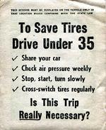 *Back of Mileage Ration Car Sticker (Office of Price Administration)