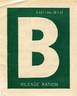 *Front of Mileage Ration Car Sticker (Office of Price Administration)