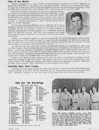 Air Force Times Magazine; Air Force Pilot of Month; 1/Lt. Roy J. Blakeley; 559th Strategic Fighter Squadron, 12th Strategic Fighter Wing, Strategic Air Command, Bergstrom Air Force Base, Austin, Texas (June 1956)
