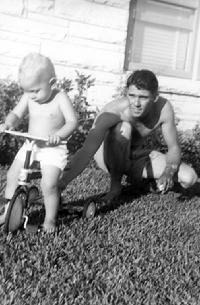 Father (1Lt. Roy J. Blakeley; 559th Tactical Fighter Squadron, 12th Tactical Fighter Wing, Bergstrom Air Force Base, Austin, Texas; 26 years old); and Son (Larry J. Blakeley; 18 months old); October 1955