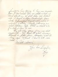 Letter dated January 24, 1947 from Seaman first class (S1c), Roy J. Blakeley to his mother, Violet Blakeley; Page Four