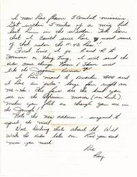 Letter from Captain Roy J. Blakeley to Johnnye Blakeley (July 11, 1965); Page Two