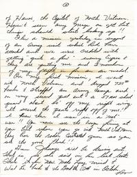 Letter from Captain Roy J. Blakeley to his father and mother-in-law, John Lewis and Edna Ashton (July 16, 1965); Page Two