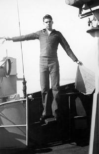 Roy J. Blakeley; Seaman first class (S1c); United States Navy; Principal Duty: Quarter Master Striker (QMSN); Aboard the USS PCC-1244