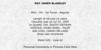 The Vietnam Veterans Memorial Wall USA: Roy James Blakeley