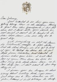 Letter of Condolence; Betty Harris, wife of Captain Walter B. Harris; Page One