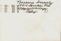 Letter of Condolence; Barbara Shassetz, wife of Captain Larry R. Shassetz