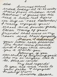 Letter of Condolence; Barbara Shassetz, wife of Captain Larry R. Shassetz