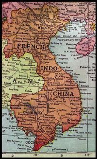 Map: 1913 French occupation in Southeast Asia (aka French Indochina)