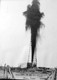 Boom Days; "Shooting in an Oil Well"; Wink, Texas (1928)