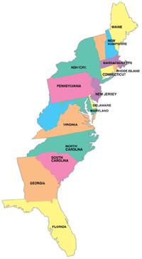Eastern Coastline States (USA)
