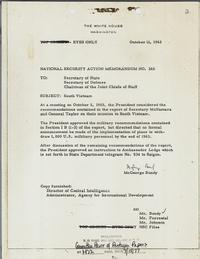 National Security Action Memoranda (NSAM) #263 dated October 11, 1963