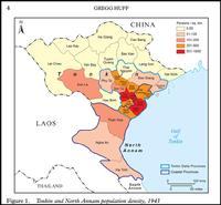 Tonkin and North Annam population density (1943)