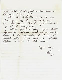 Letter from Captain Roy J. Blakeley to his parents, James Louis and Violet Blakeley (July 5, 1965); Page Three