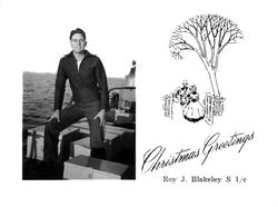 Christmas Card: Roy J. Blakeley; Seaman first class (S1c); United States Navy (December 1946)