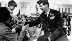 Col. Sam Johnson at his homecoming in Plano on March 6, 1973, after being released from seven years of captivity in Vietnam.