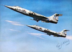 F-104C Starfighters in Flight: Signed by Captain Roy J. Blakeley