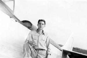 Roy J. Blakeley and Stearman (17 years old; 1946)