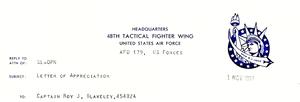 "Statue De La Liberté" Letterhead"; 48th Tactical Fighter Wing (1961)
